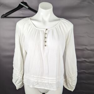 Vanessa and Virginia Boho Gauzy Blouse sz XS